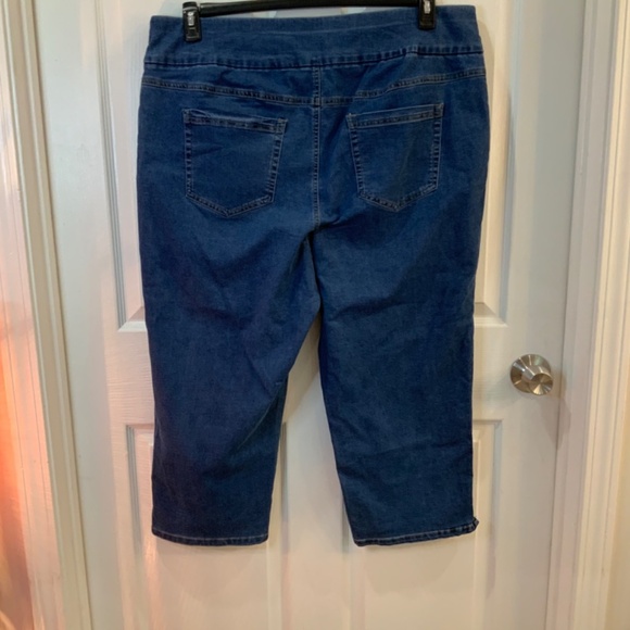 WOMAN WITHIN PULL ON ELASTIC WAIST JEANS PLUS SIZE 24 - Picture 4 of 5